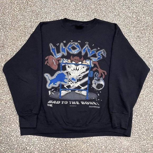 Gildan Other - Detroit Lions 1995 Taz Faded Black Bad To The Bone Sweatshirt